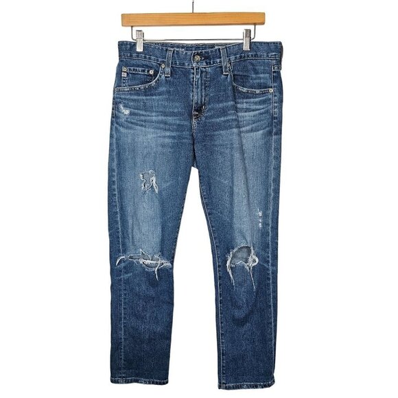 Adriano Goldschmied The Ex-Boyfriend Slim Slouchy Slim Jeans Distress Women 27R - Picture 1 of 12